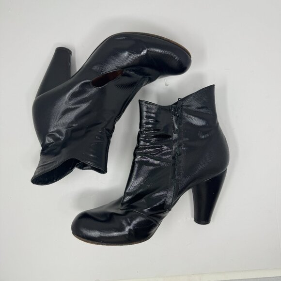 chie mihara black leather cut out heeled boots EU 41 US 11 - Picture 5 of 11